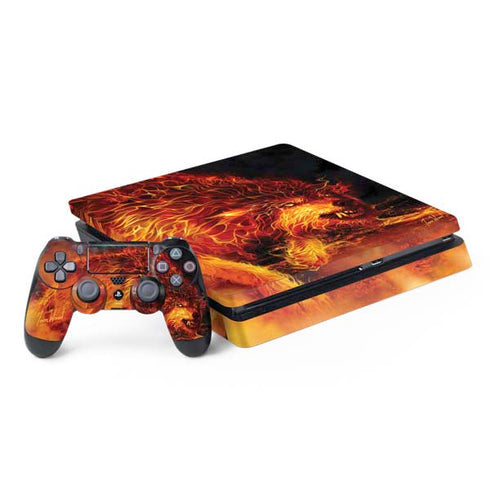 Fire Stalker Wolf by Tom Wood PlayStation PS4 Skins